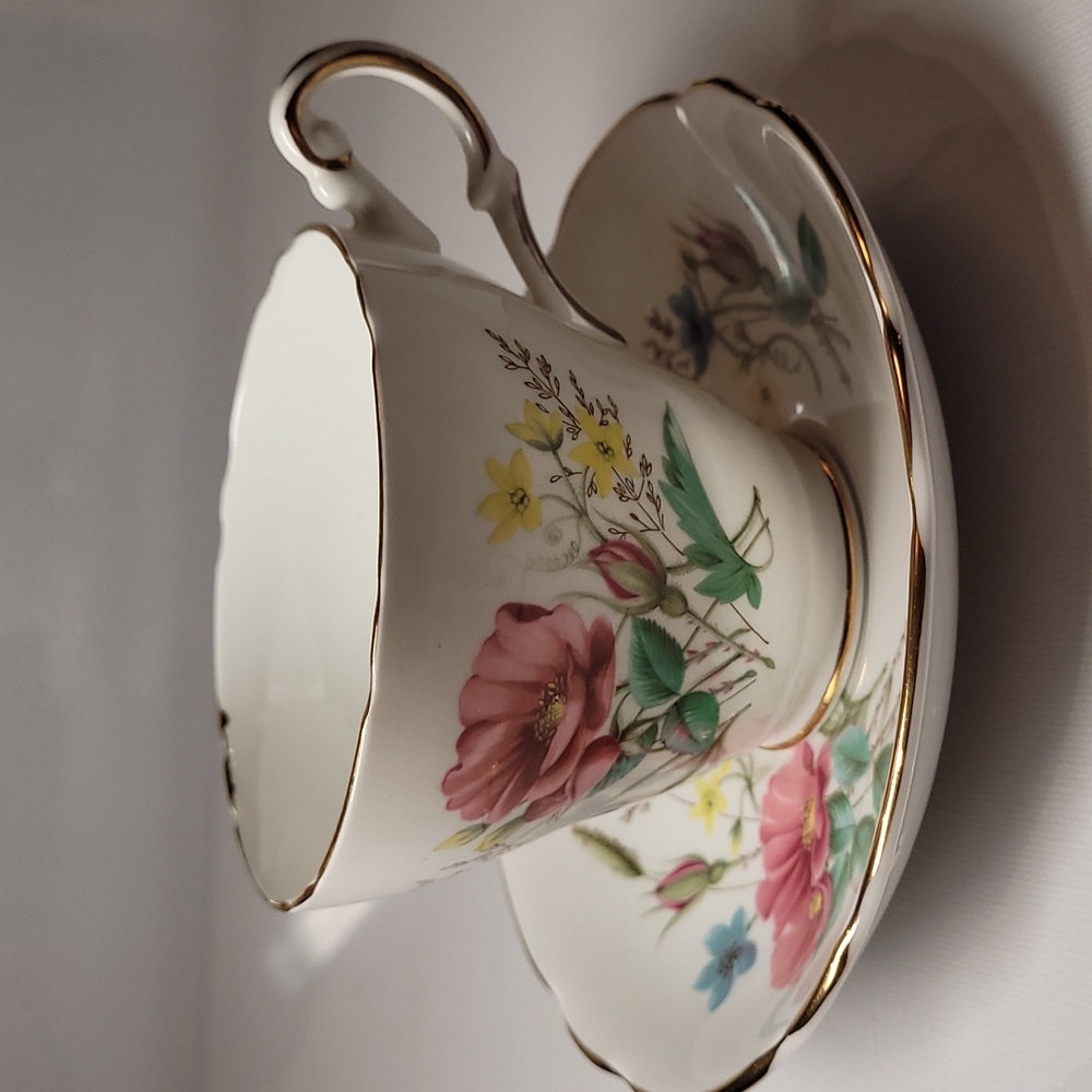 Royal Regency bone China teacup and saucer made in England